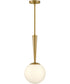 Izzy 1-Light Small Pendant in Lacquered Brass