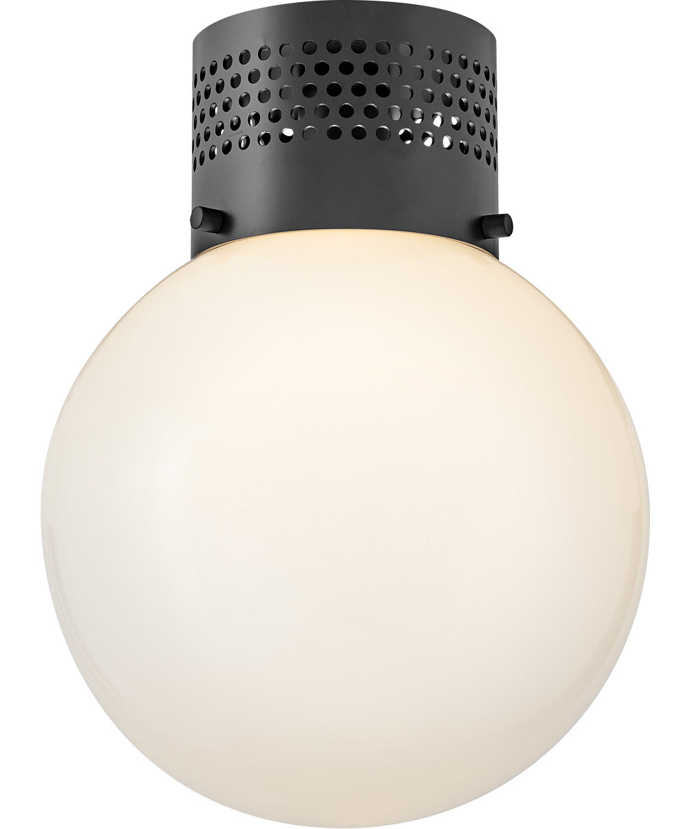 Taj 1-Light Small Flush Mount in Black