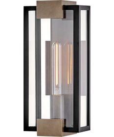 Bergen 1-Light Small Wall Mount Lantern in Black