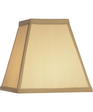 4x8x7 Tan Silk Shantung Tapered Square Hardback Lampshade