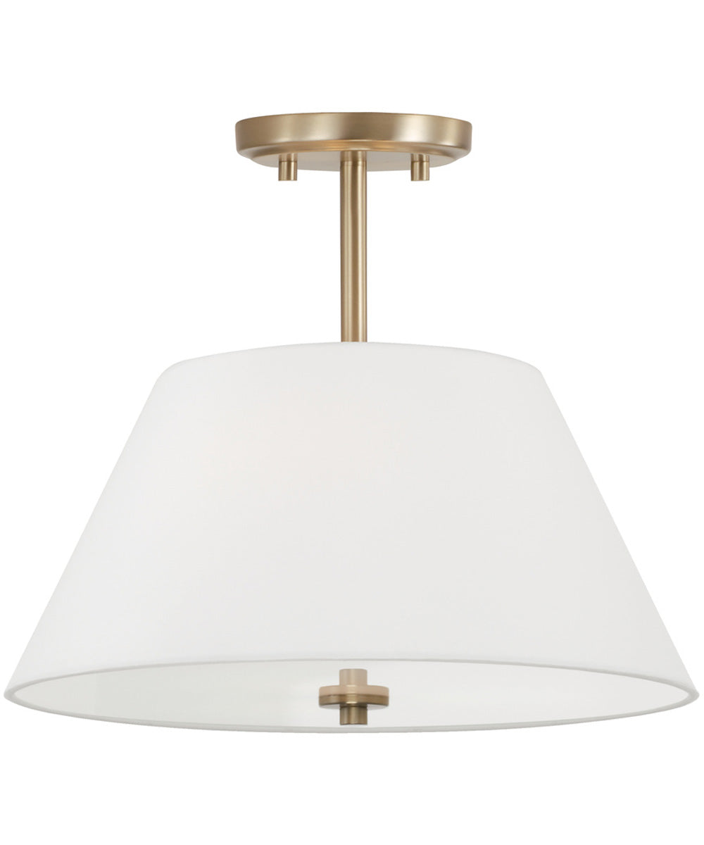 Parson 3-Light Semi-Flush Matte Brass