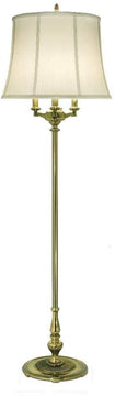 61"H Burnished Brass Signature by Stiffel Floor Lamp, 3-Way