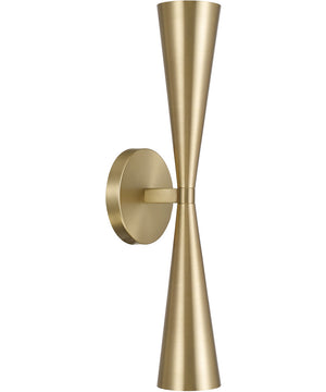 Levi 2-Light Sconce Matte Brass