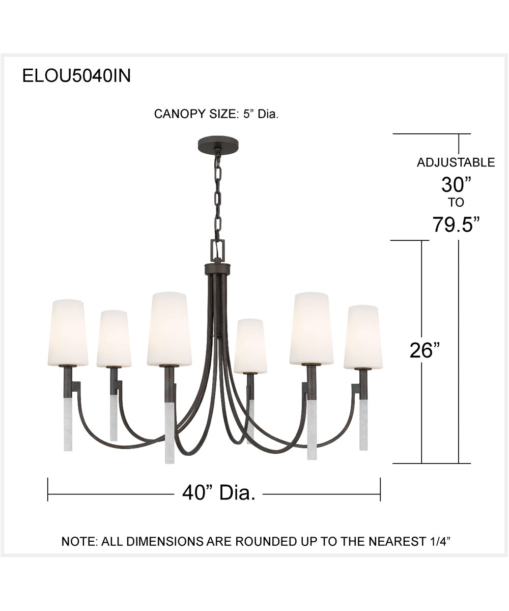 Eloura 6-light Chandelier Iron Gate