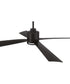 Rhett 52" 4-Blade Indoor/Outdoor Ceiling Fan Damp Rated 1-Light Fan Flat Black