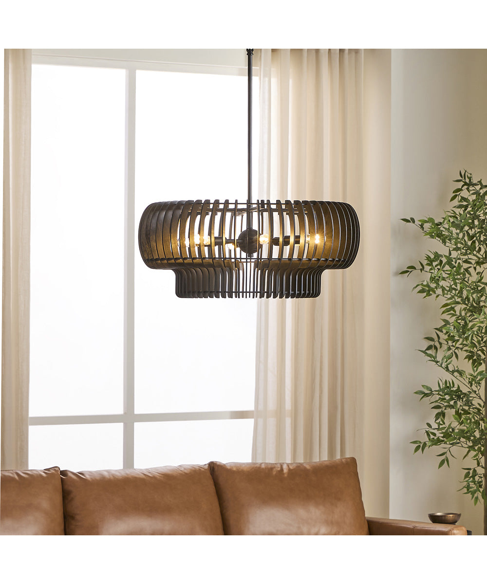 Harrelson 6-light Pendant Matte Black