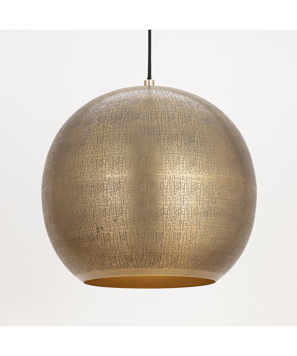 Aurelia 20 inch 1-Light Pendant Weathered Brass