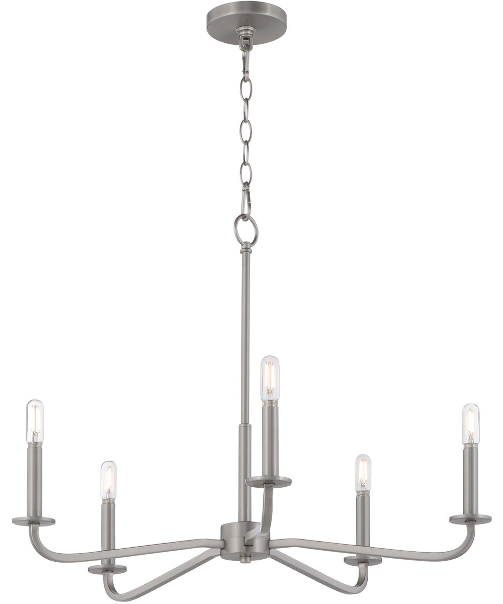 Rutherford 5-light Chandelier Satin Nickel