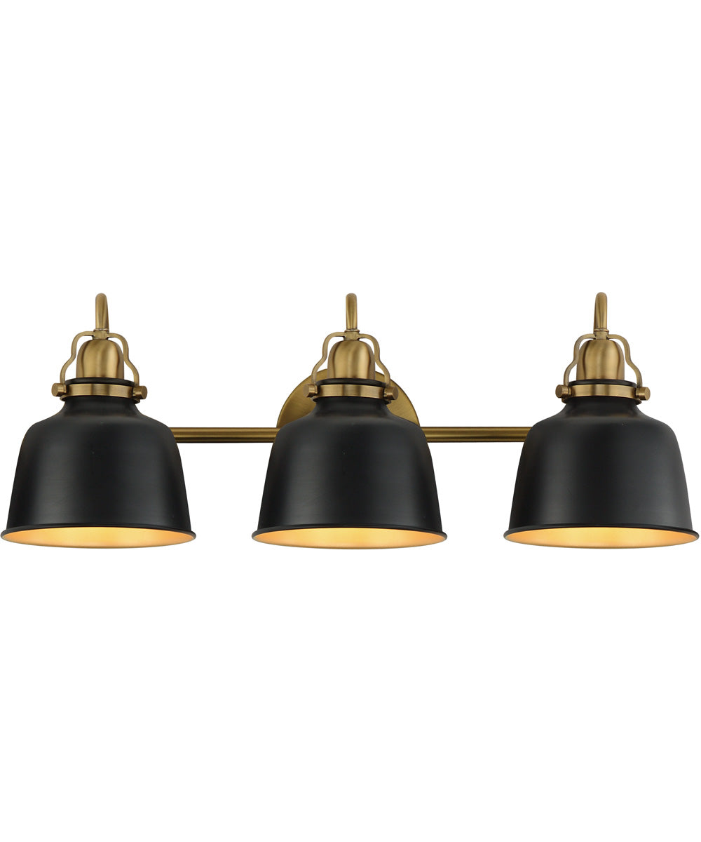 Hollis 3-Light Sconce Natural Aged Brass