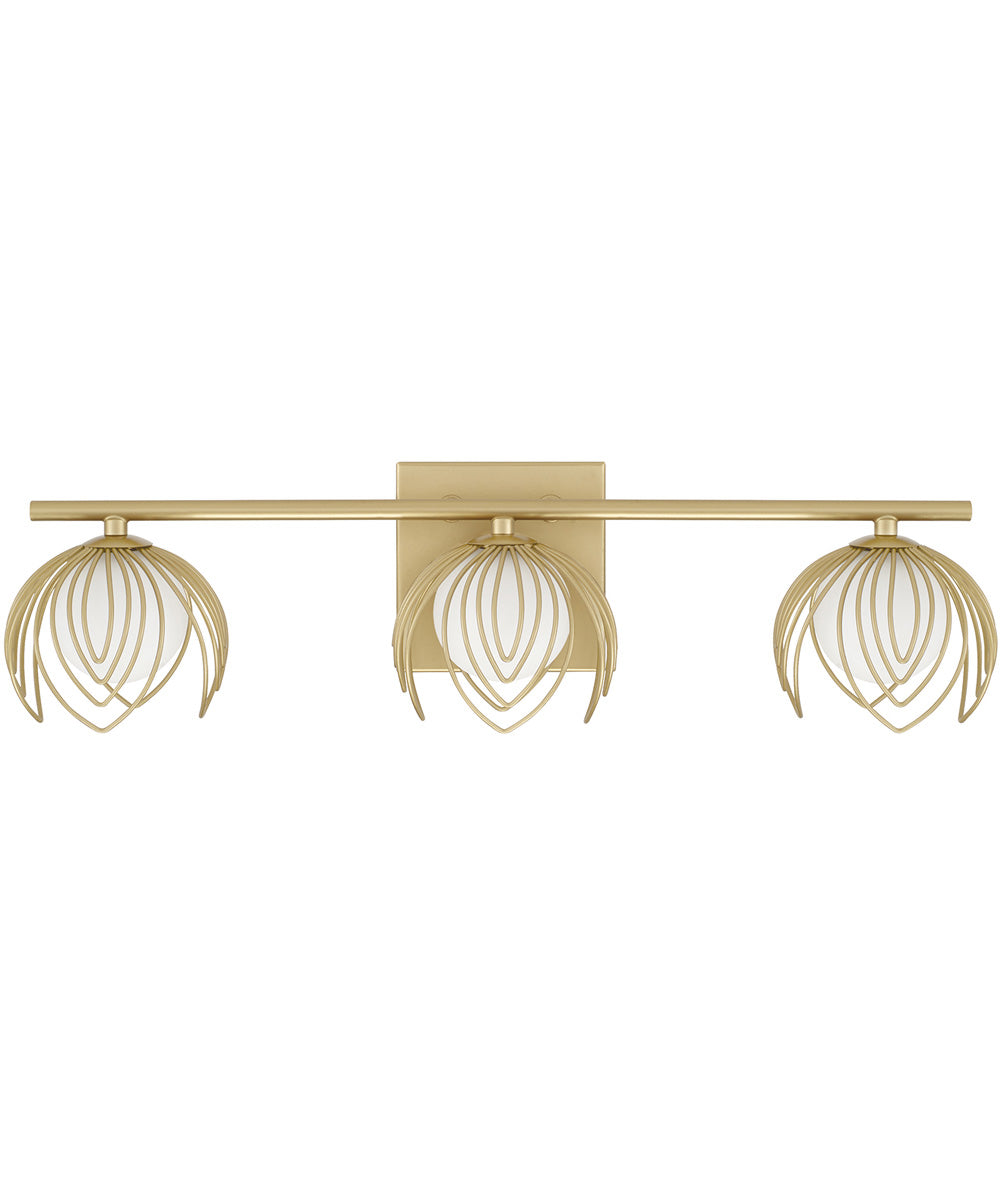 Flora 3-Light Vanity Buffed Gold
