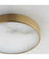 Slab 7 inch LED Alabaster Flush Mount Natural Aged Brass
