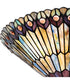 17" Wide Tiffany Jeweled Peacock Flushmount