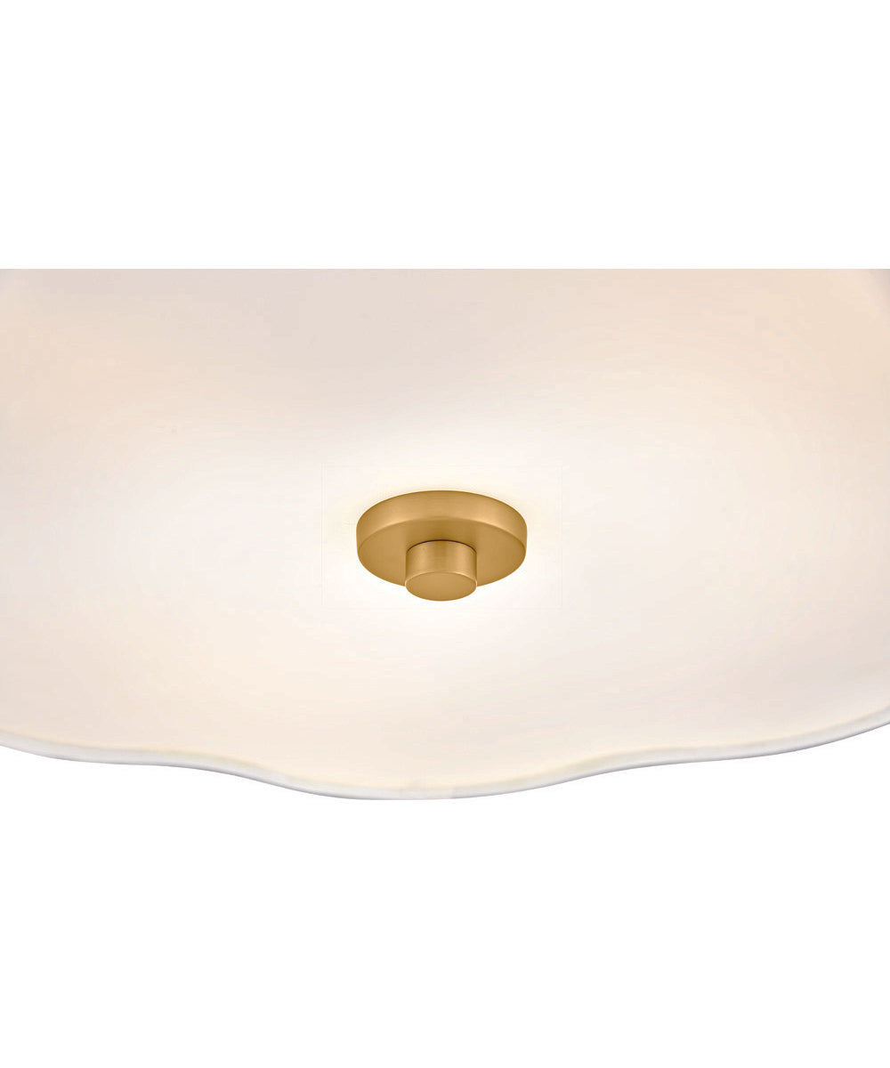 Gwen 4-Light Medium Semi-Flush Mount in Lacquered Brass