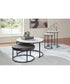 Jusmour Occasional Nesting TBL Set of 4 Black/White
