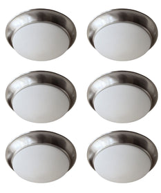 13"w 1-Light LED Flush Mount [6 PACK] Ceiling Lights Brushed Nickel Finish by RP Lighting