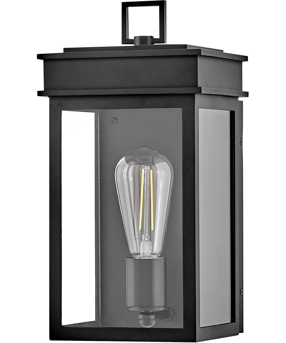 Cole 1-Light Medium Wall Mount Lantern in Black
