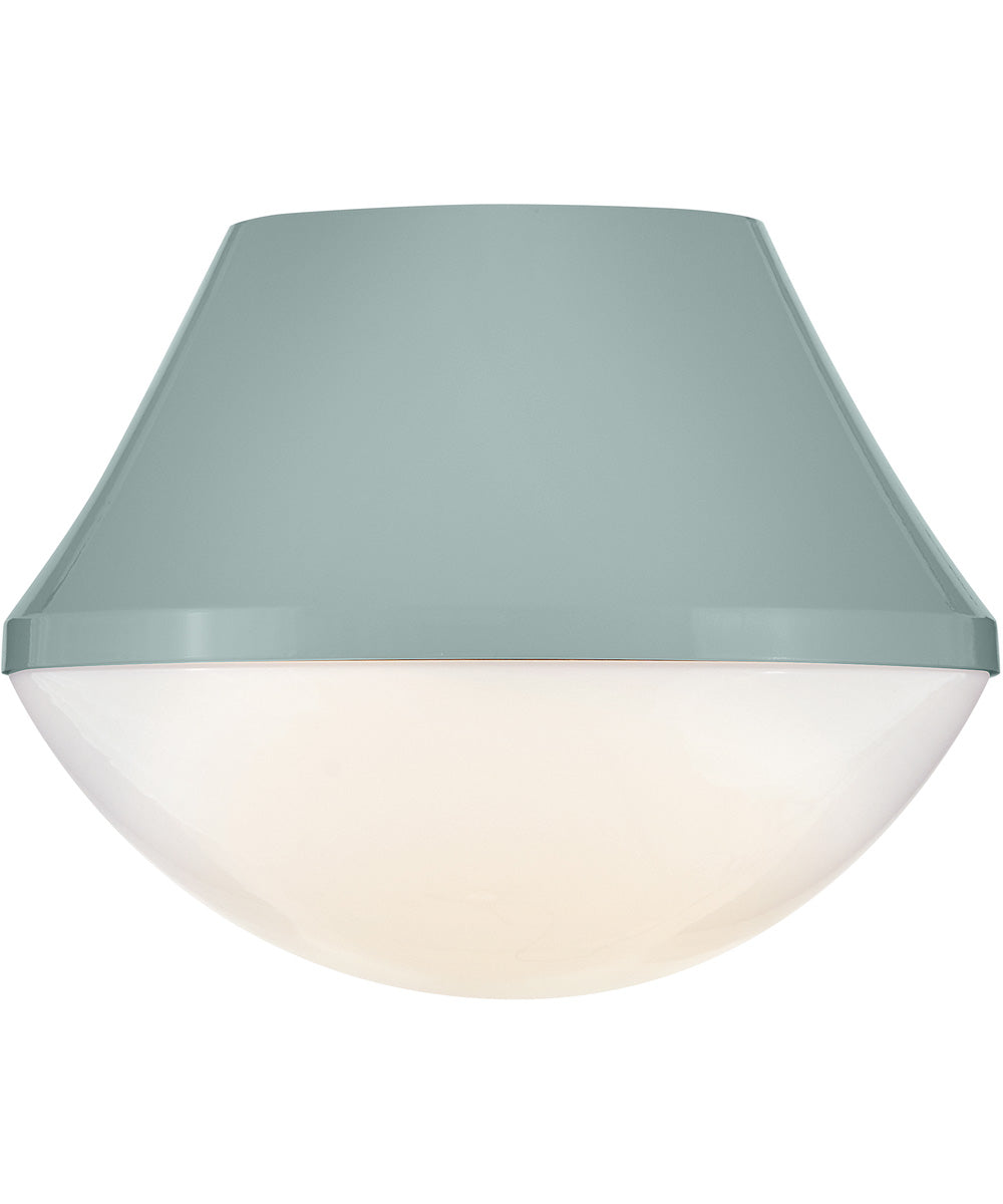 Haddie 1-Light Small Flush Mount in Seafoam