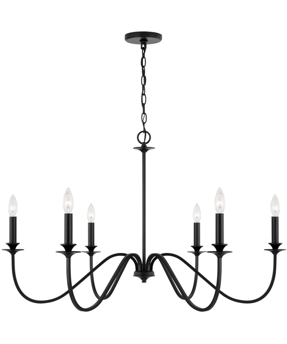 Weston 6-Light Chandelier Matte Black