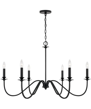 Weston 6-Light Chandelier Matte Black