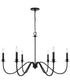 Weston 6-Light Chandelier Matte Black