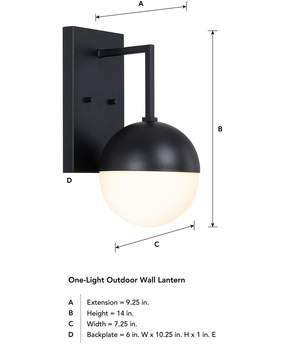 Pineview Outdoor Wall Sconce Black
