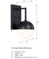 Pineview Outdoor Wall Sconce Black