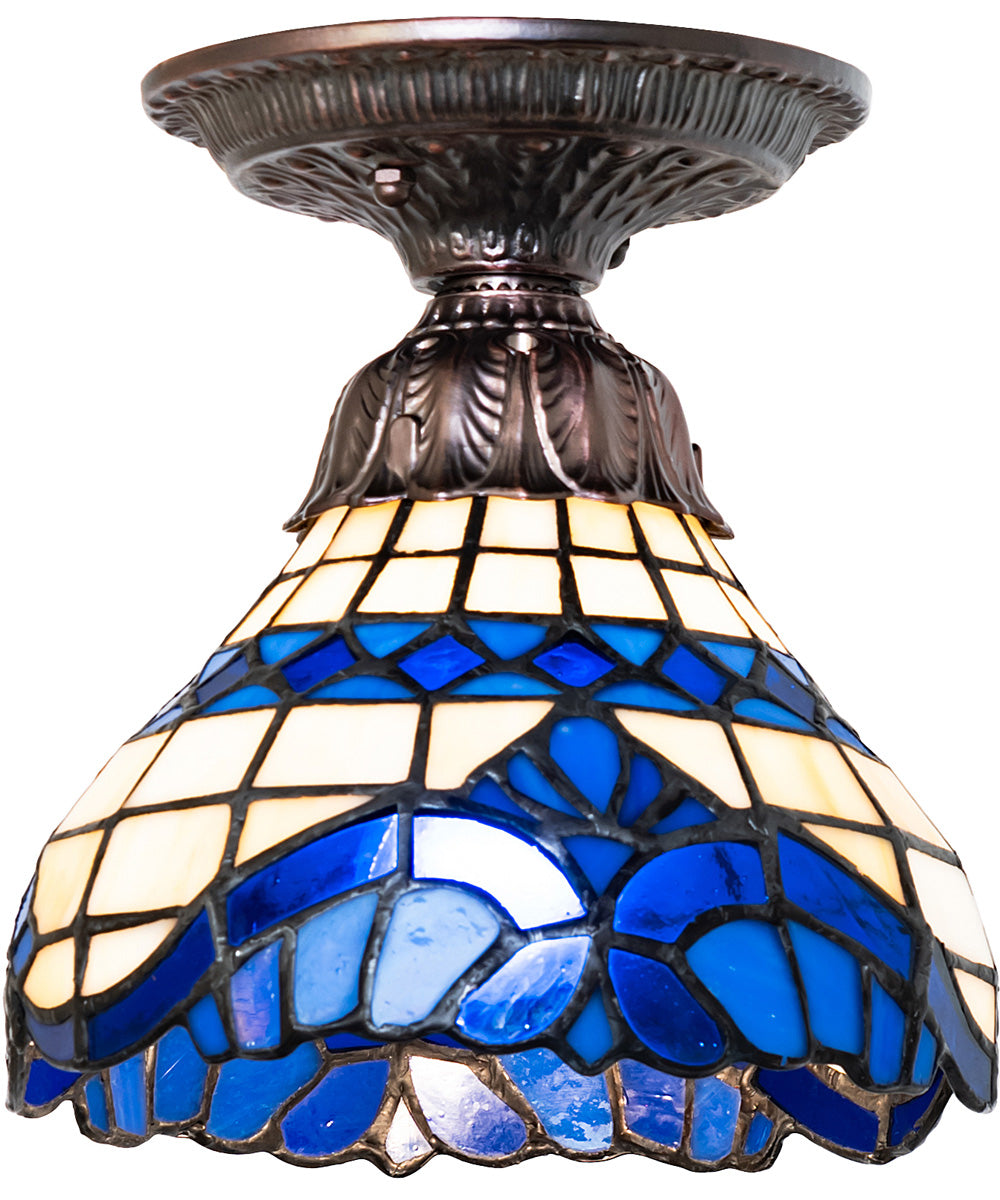 7" Wide Baroque Flushmount