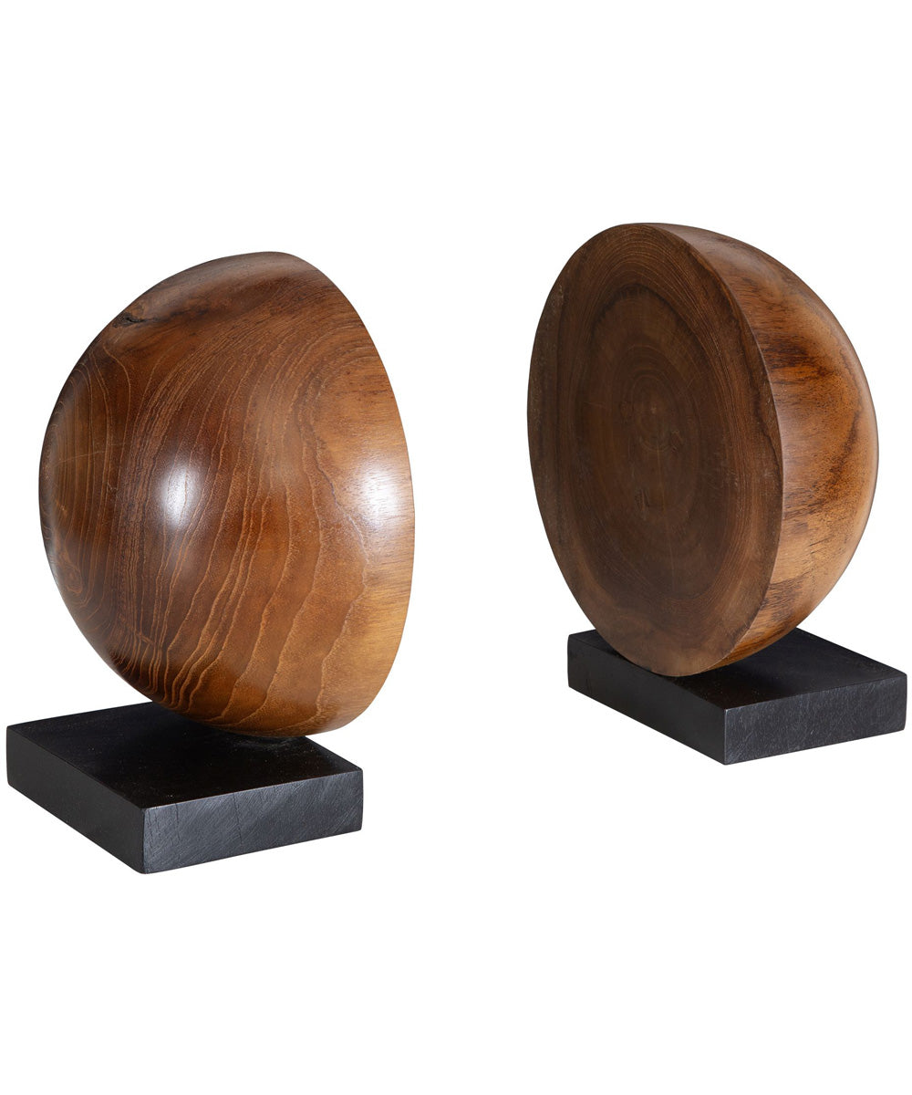 Teak And Noir Bookends Set of 2