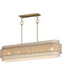 Seacliff 5-Light Linear Chandelier Natural Aged Brass