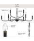 Ilia 9-Light Two-Tier Chandelier Matte Black