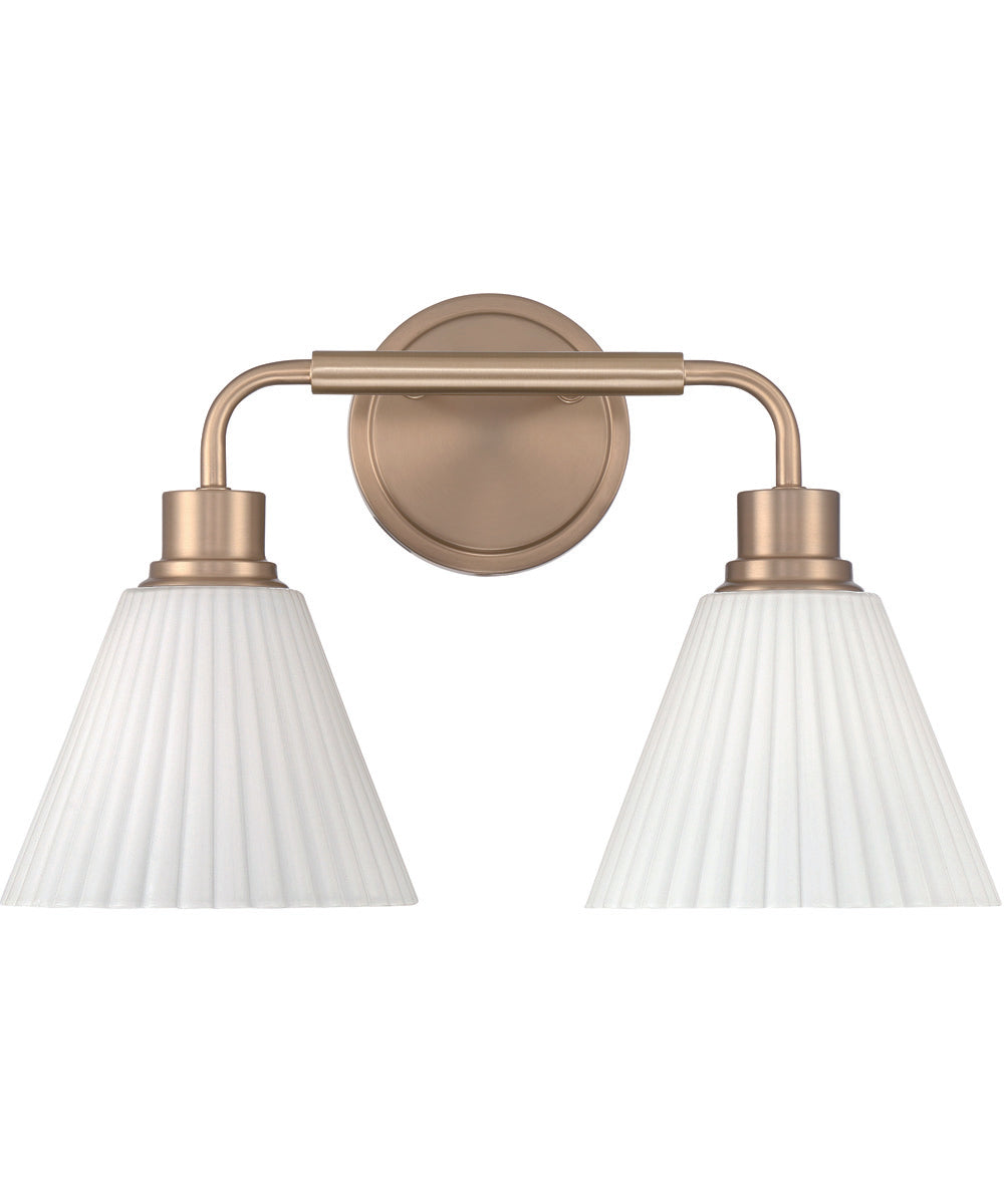 Pleated II 2-Light Lighting Premium Bronze