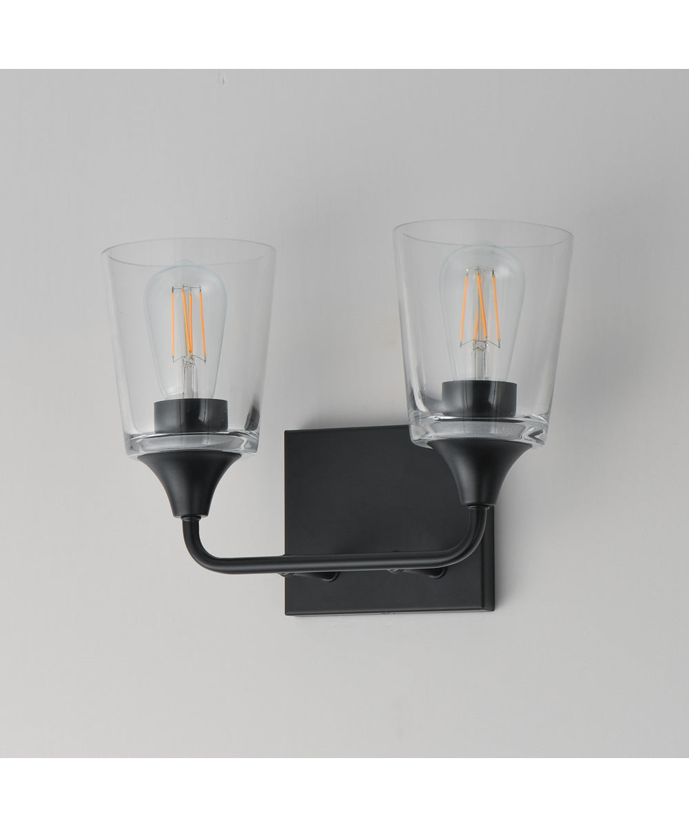 Hudson 2-Light Bath Vanity Black