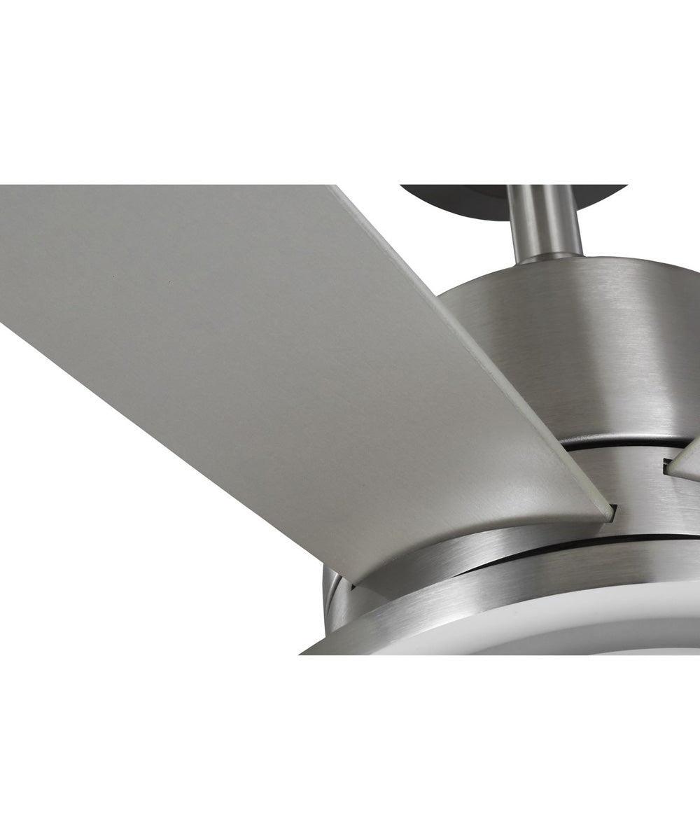 Tarsus 52 in. Five -Blade Ceiling Fan with Integrated CCT-LED Light Brushed Nickel