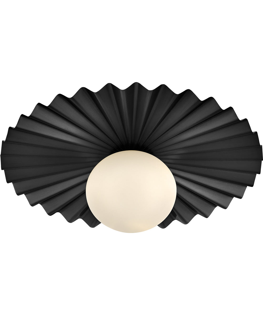 Stevie 1-Light Medium Flush Mount in Black