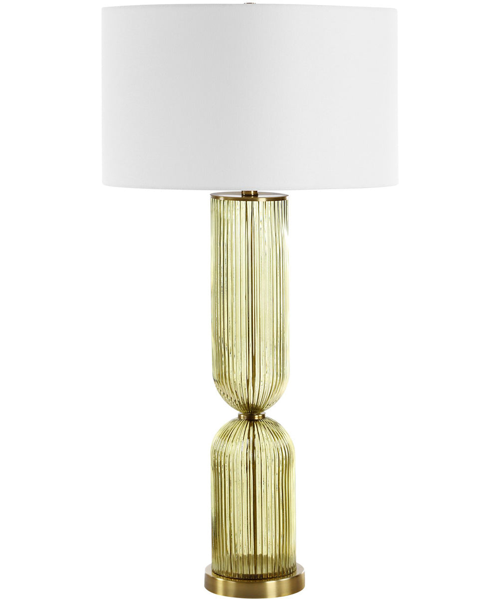 Mirah Olive Glass Table Lamp