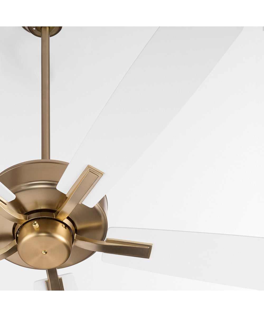 Ovation Ceiling Fan Aged Brass|Studio White