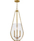 Farrin 3-Light Medium Pendant in Lacquered Brass