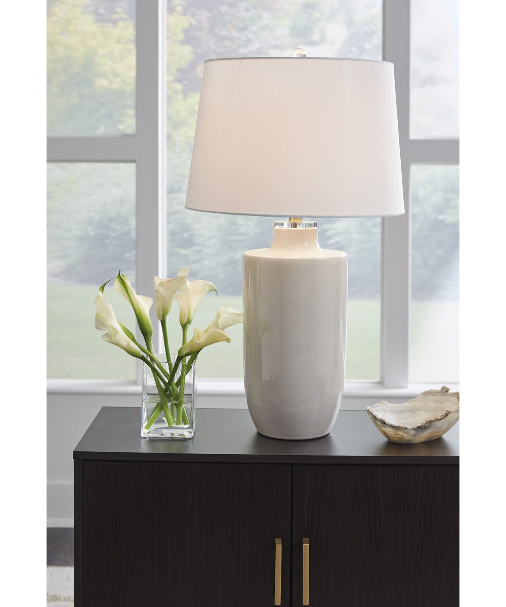 Cylener Ceramic Table Lamp Off White