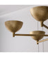 Francesca 6-Light Chandelier Feathered Gold