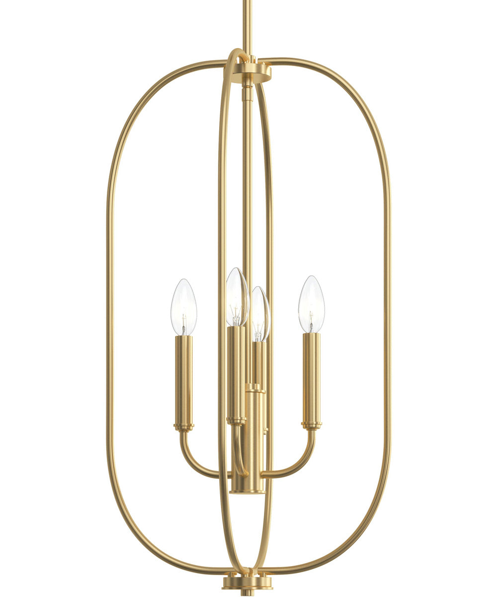 Reines 4-Light Foyer Pendant Brushed Gold