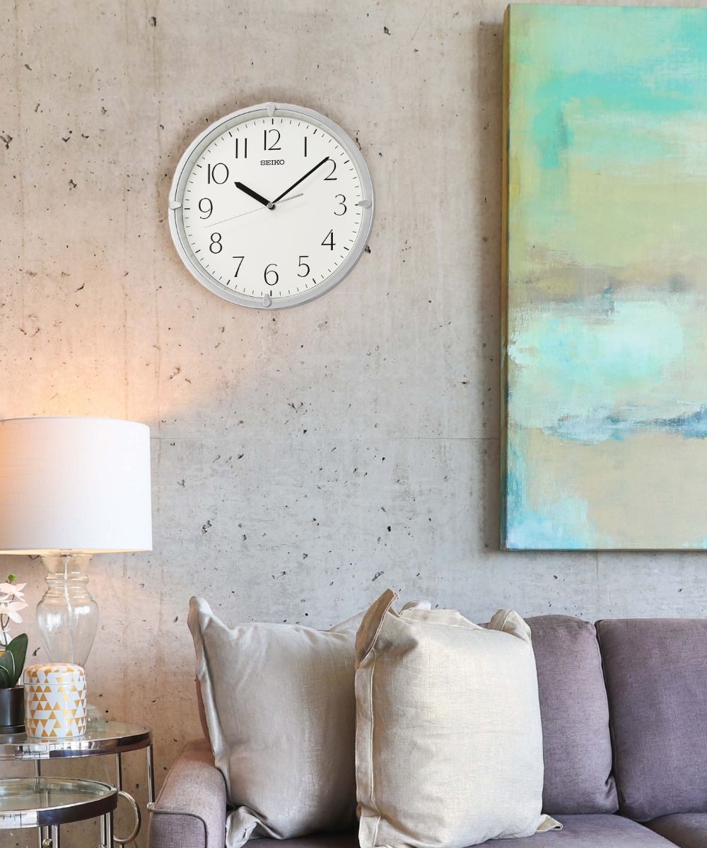 OPEN BOX Wall Clock Kuota Silver