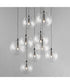 Global 9-Light LED Chandelier Black
