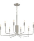 Abner 8-Light Chandelier Satin Nickel