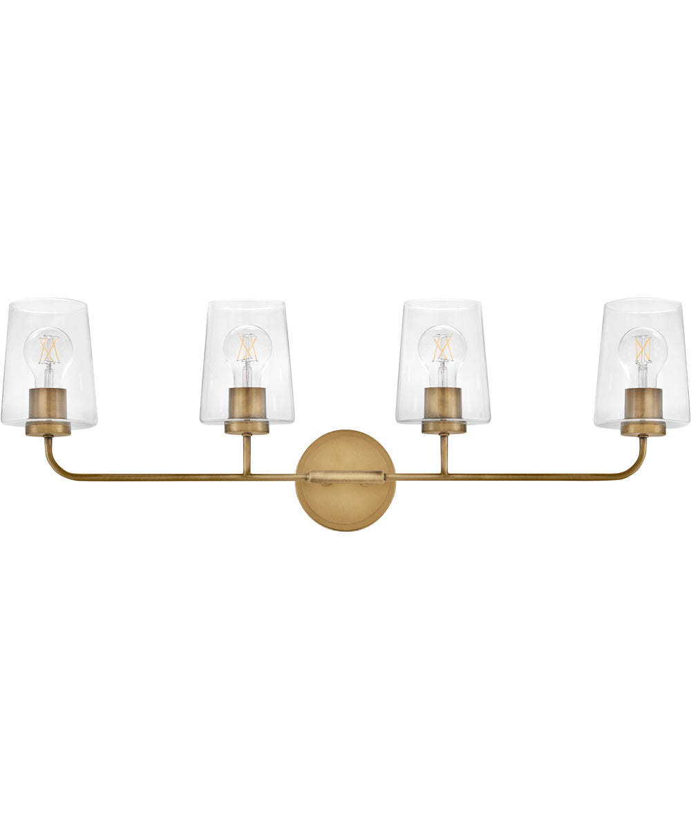 Kline 4-Light Large Four Light Vanity in Heritage Brass