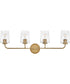 Kline 4-Light Large Four Light Vanity in Heritage Brass