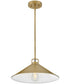 Milo 1-Light Large Pendant in Lacquered Brass