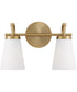 Drake 2-Light Vanity Aged Brass