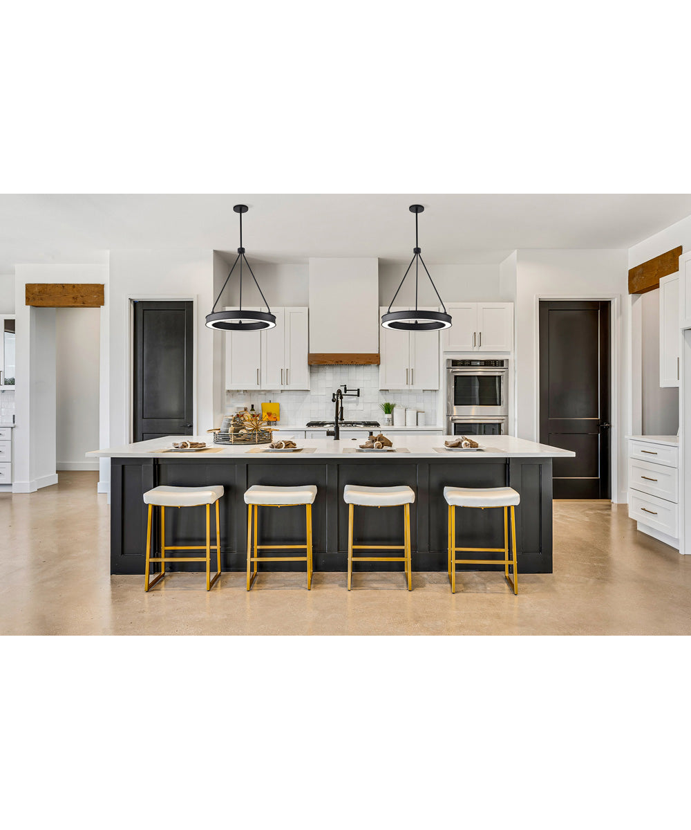 Longford  Pendant Textured Black