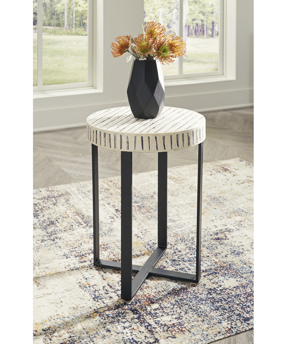 Crewridge Accent Table Black/Cream