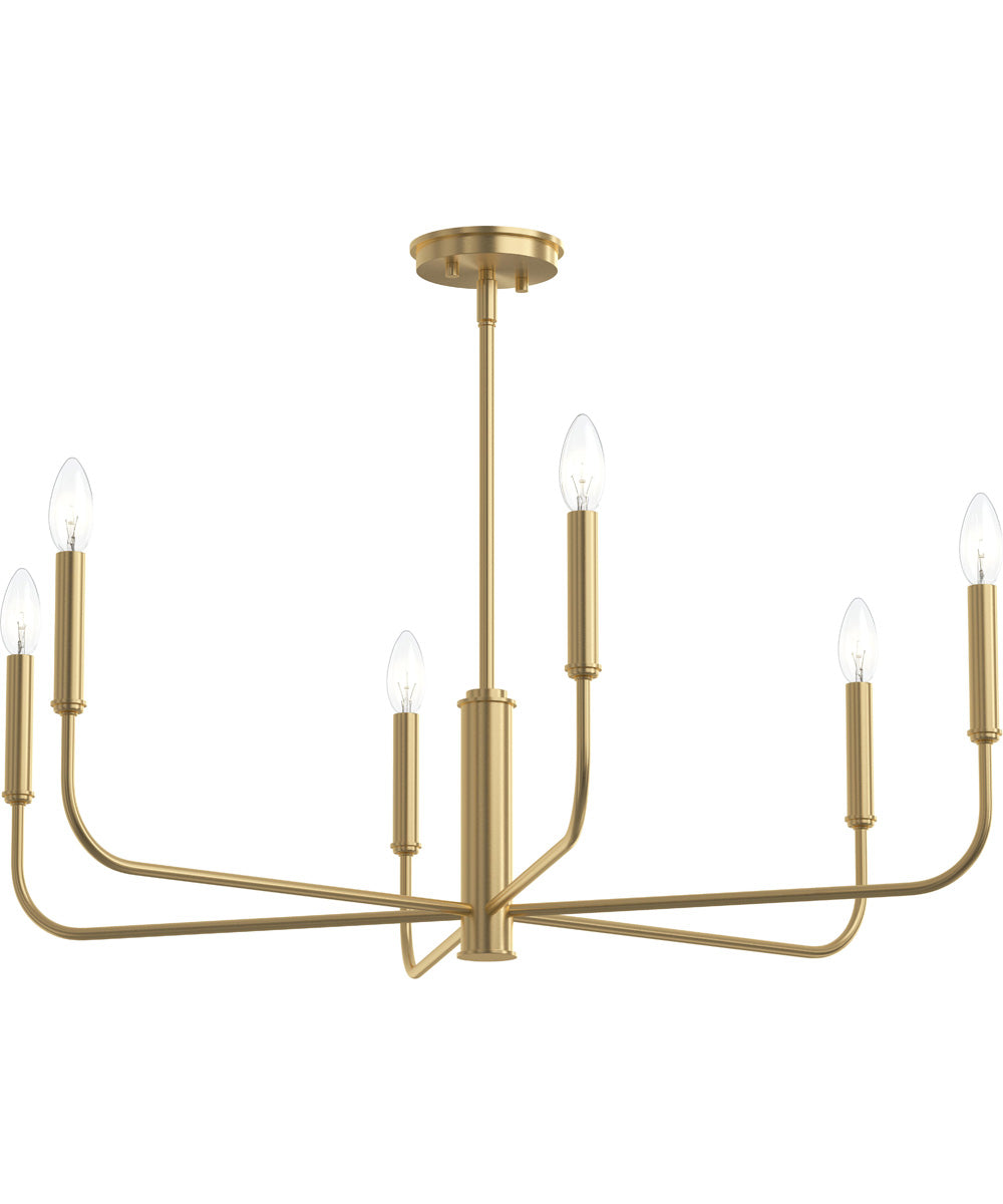 Reines 6-Light Large Chandelier Brushed Gold